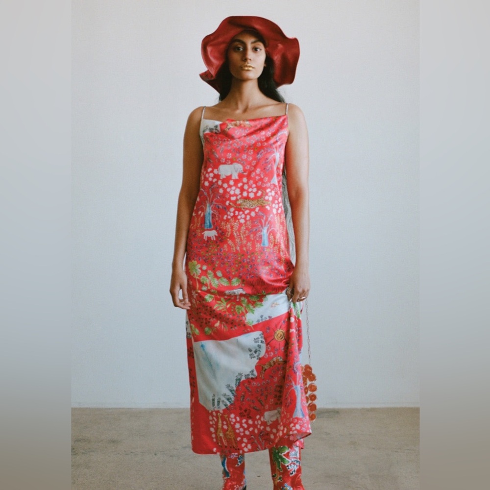 NWOT Dauphinette Floatkerchief Long Slip in Fever Dream